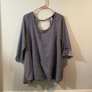 Torrid Open Back Striped Top